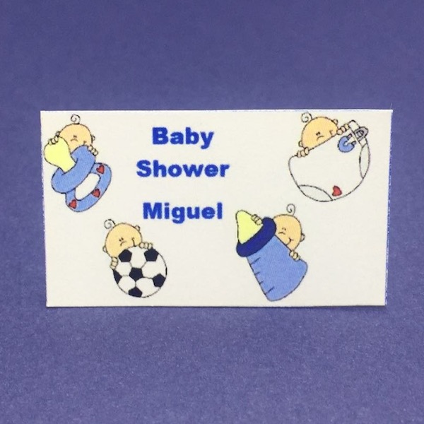 Etiqueta Baby Shower mod 4 med 2,8cm x 4,7cm